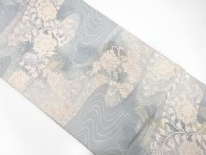 アンティーク 流水に花唐草模様織り出し袋帯(材料)